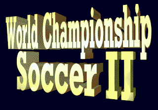 World Championship Soccer 2 title screen for Sega Mega Drive